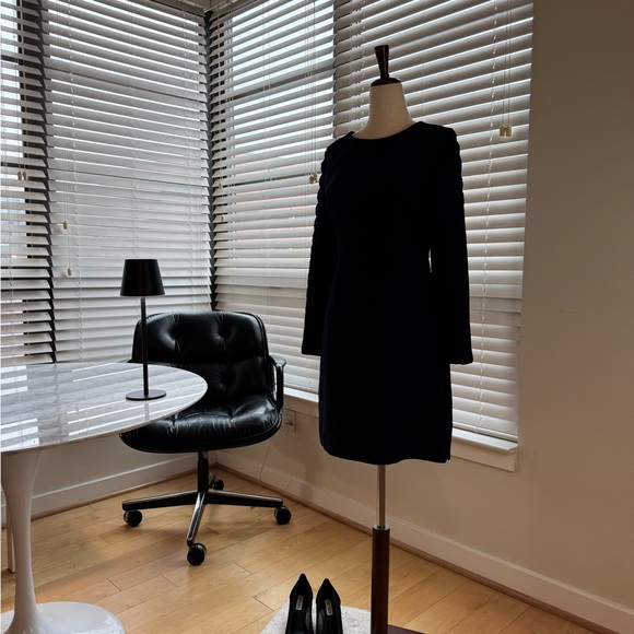 Club Monaco Navy Long Sleeve Dress- Size 4 (Small) - Picture 1 of 9